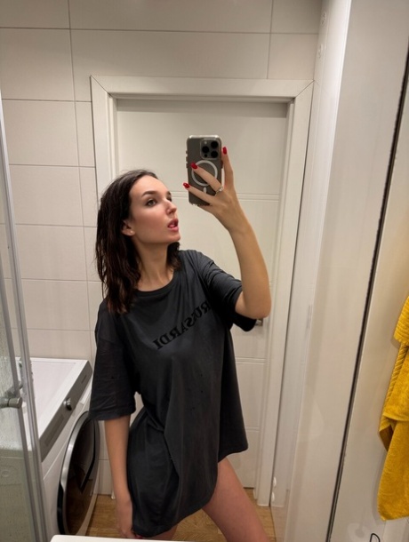 Petite OnlyFans cam babe shows off her sexy ass wearing black panties