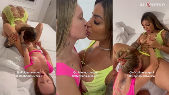 Mc Marangoni and Stephanie Silveira Lesbian Sex
