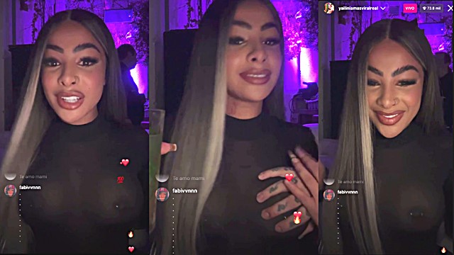 Yailin Expone sus Grandes Tetas en Live de Instagram
