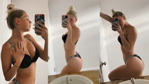 Jordyn Jones Lencería Sexy Negro Blanco Fotos